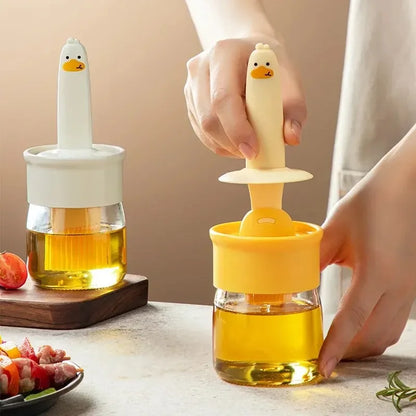 Cepillo de aceite de silicona de alta temperatura con botella integrada